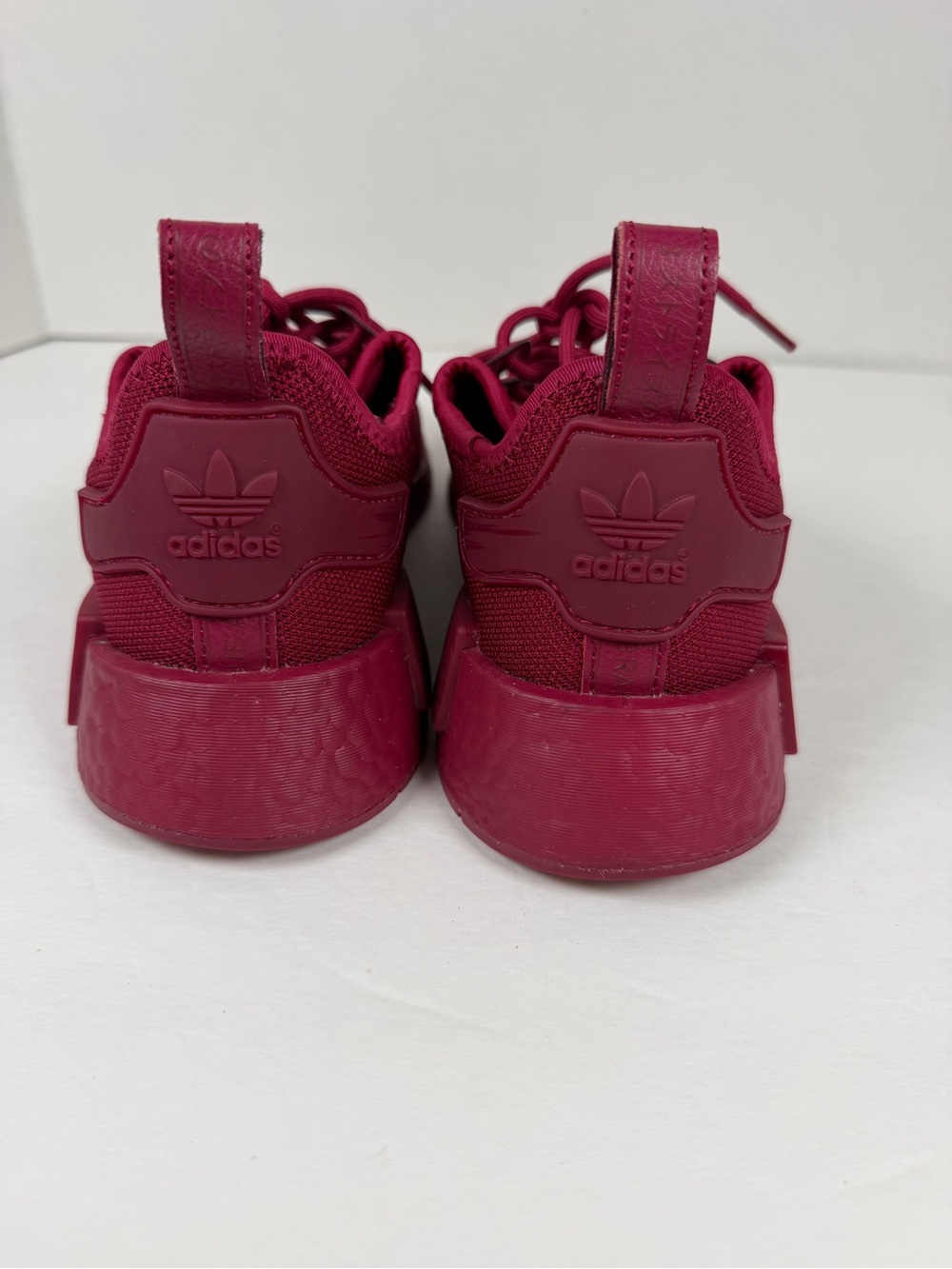 Adidas NMD_R1 Women’s 7.5 Burgundy Boost Knit Sneakers Running Shoes Casual - Picture 8 of 11